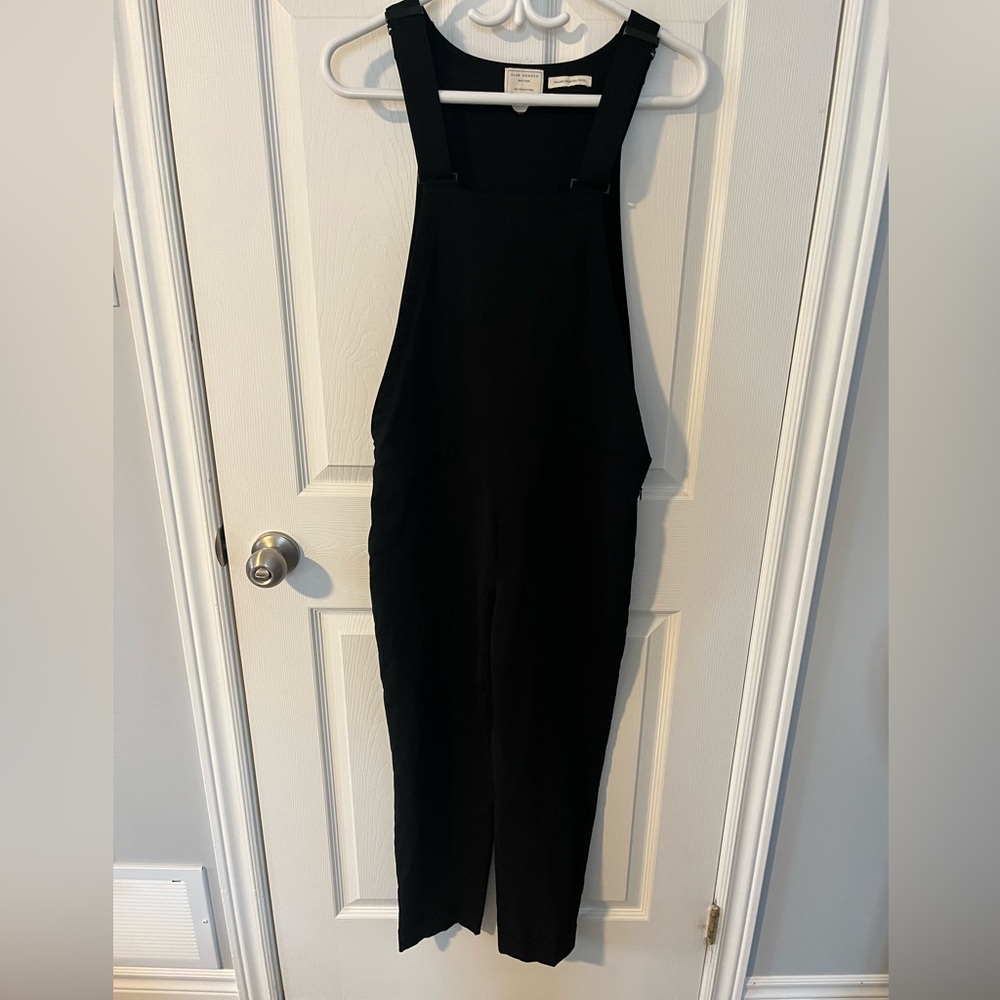 Club Monaco Italian Tropical Wool Black Overalls, Size 4